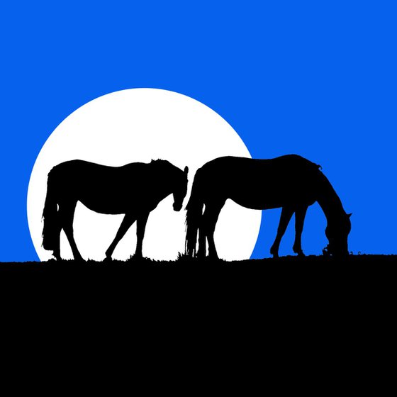 Horses in the Moonlight