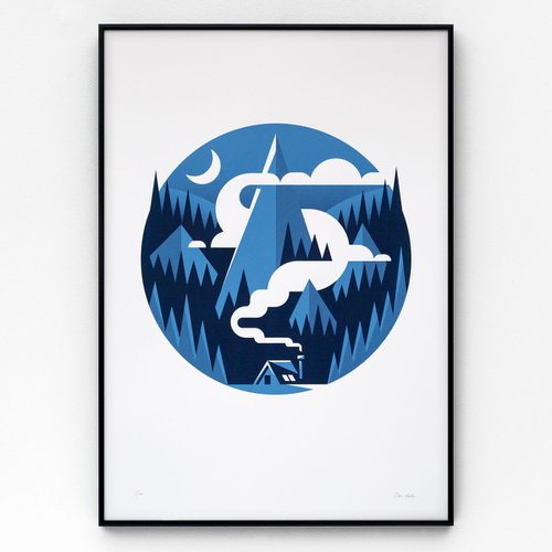 Hideaway A2 limited edition screen print by The Lost Fox