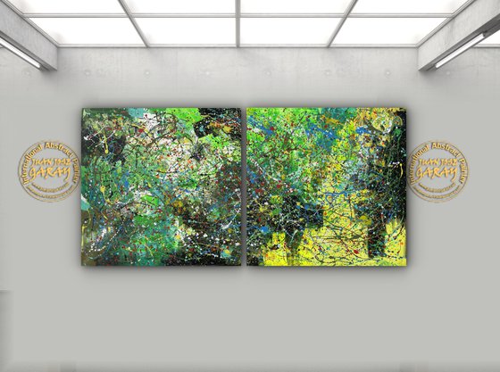Diptych-Emerald Ethereal