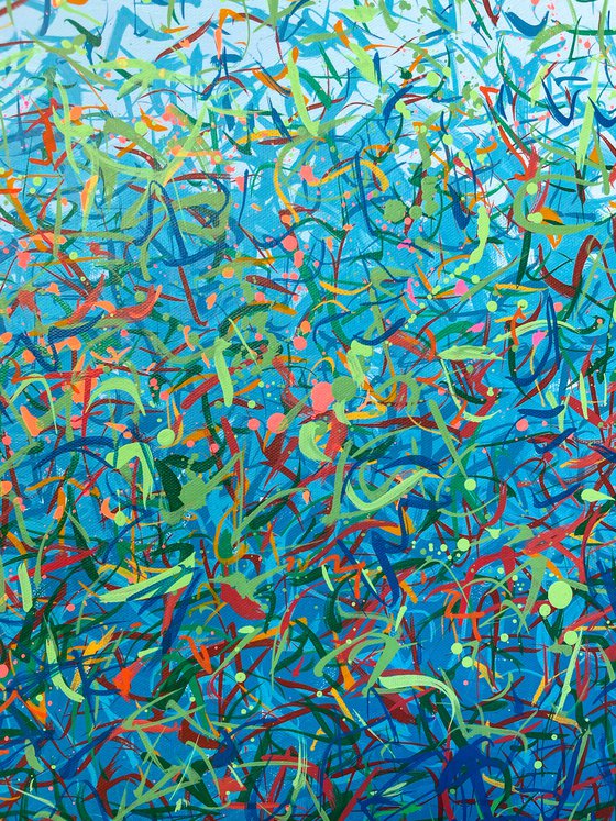 The Daintree Dance 152 x 61cm acrylic on canvas