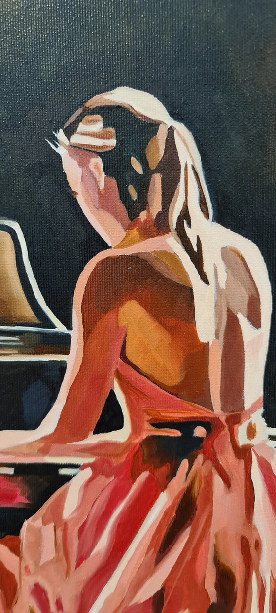 Pianist - oil painting 30*40