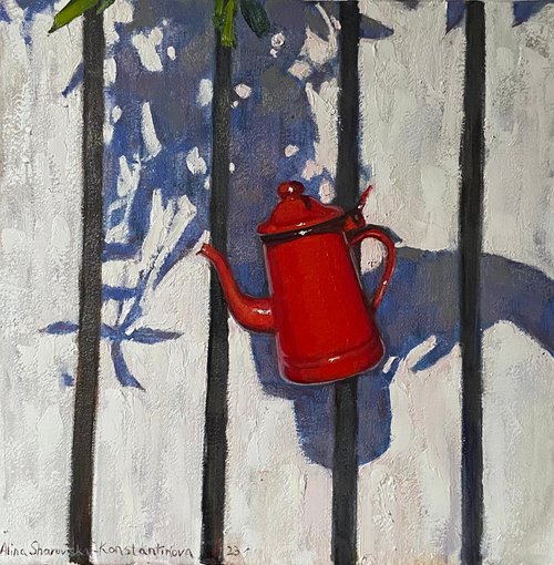 "Red teapot" by Alina Sharovskaya-Konstantinova