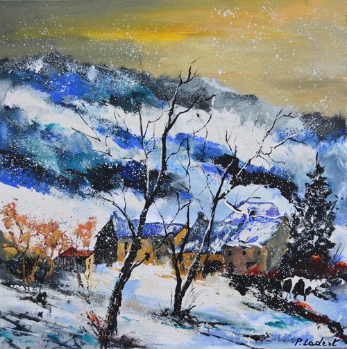 Snowy landscape by Pol Henry Ledent