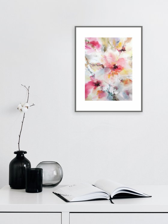 Colorful abstract flowers