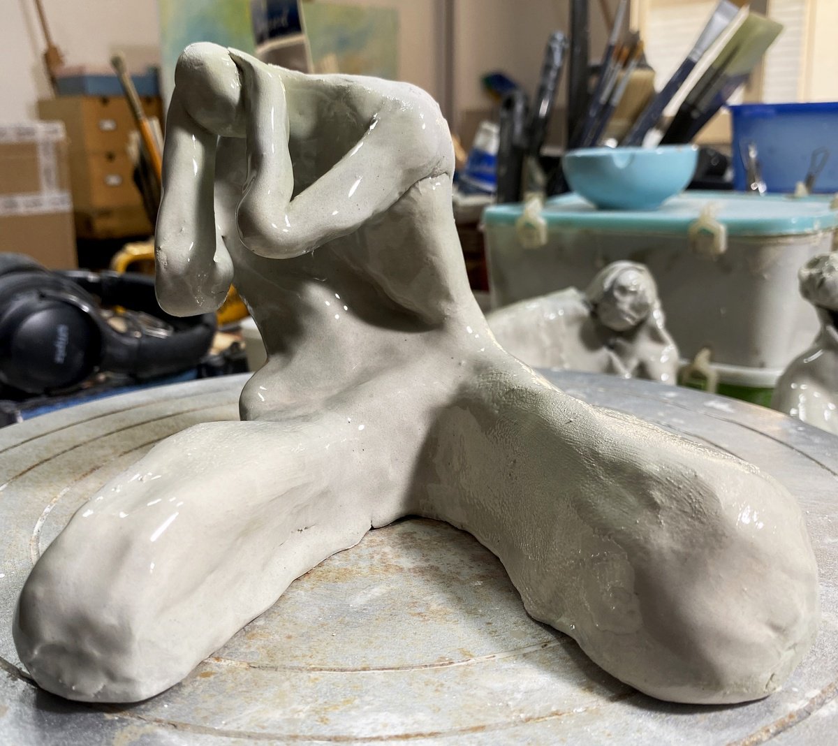 Organic Clay Sculpture , Le Madri Di Gaza - La Paura By YS?rei, 6 X 5, Artwork For Sale On Artfinder
