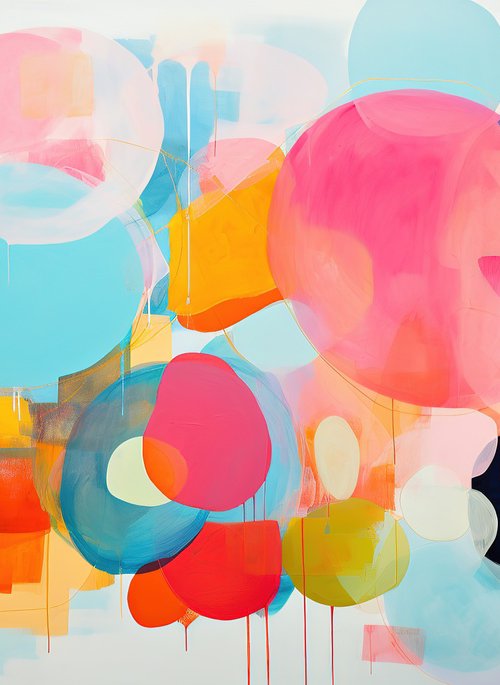 Colorful circle shapes abstract 1212234 by Sasha Robinson