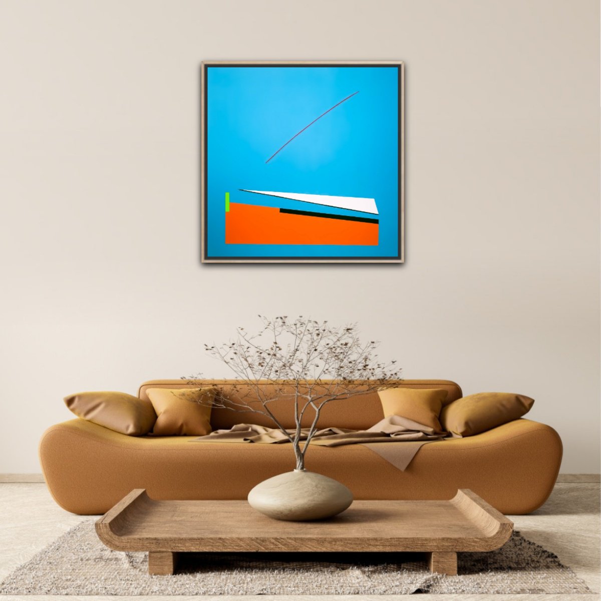 Geometric Abstract Acrylic Painting By Veronika Obushikhina, 35 X 35", Beats 5, Original Artwork