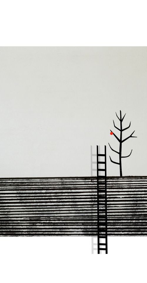 Tree With Ladder by Rennie Pilgrem