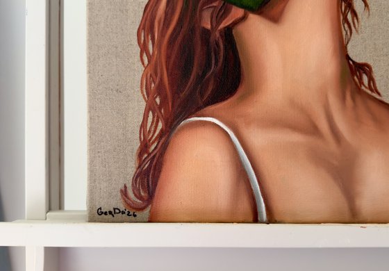 Girl with Green Book