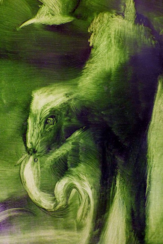 The Green Landscape XXL, oil on canvas 130x81 cm