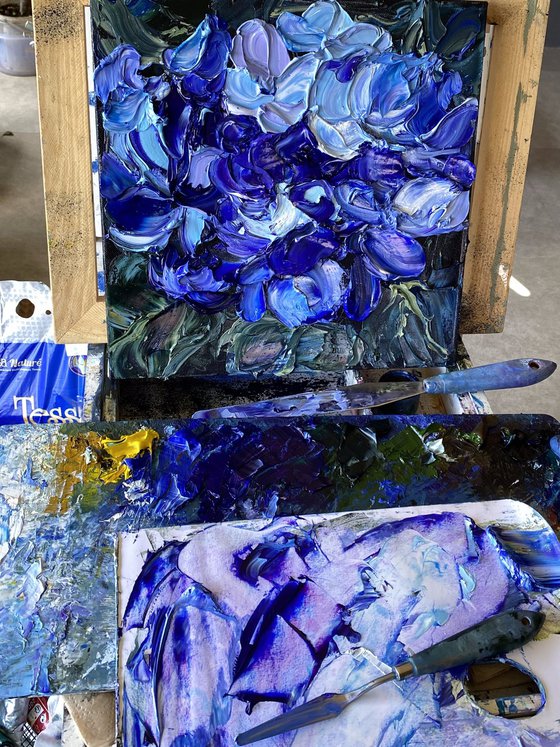 Midnight Hydrangea III — Deep Blue Violet