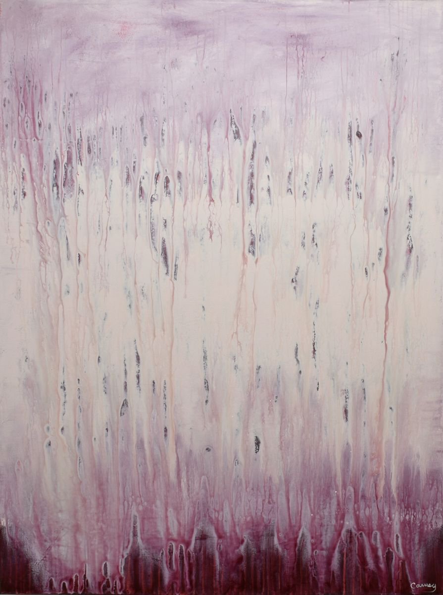 Plum Passion -Large atmospheric abstract painting on canvas by Carney