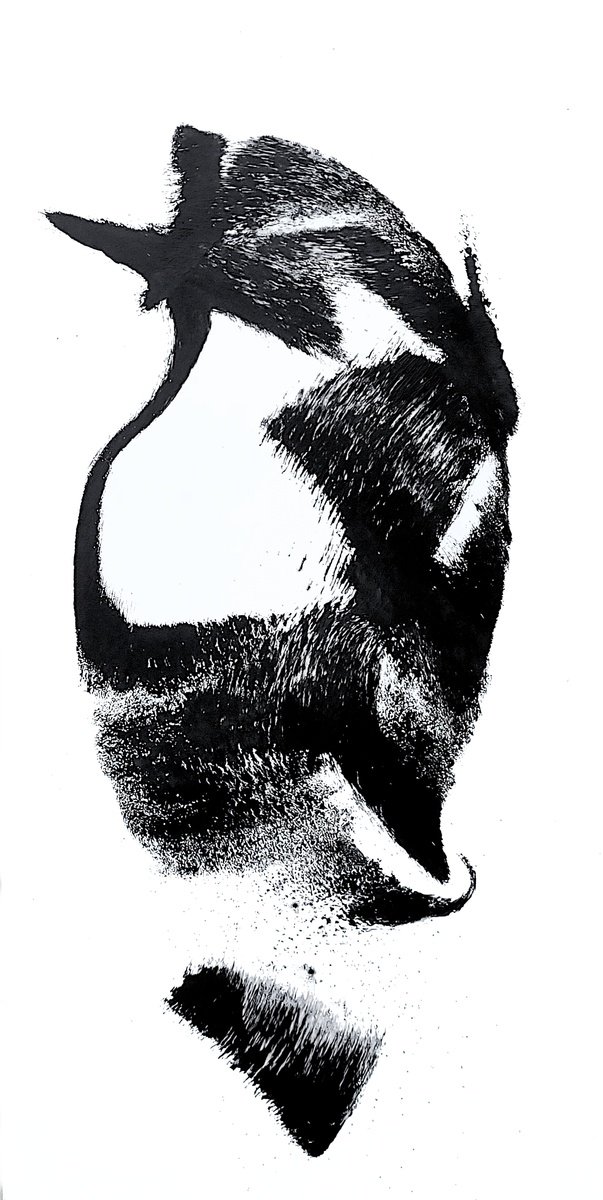 Expressive Abstract Acrylic Painting By Newel Hunter, 24 X 48", Flight, Original Artwork