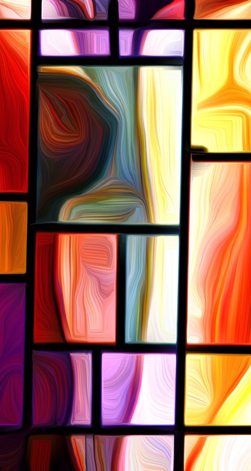 Through stained glass 3 by Tony Roberts
