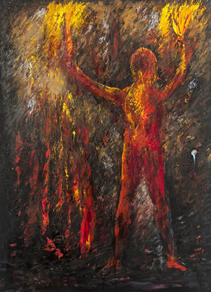 Prometheus. By Leo Baxiner, 24 X 31, Artwork For Sale On Artfinder