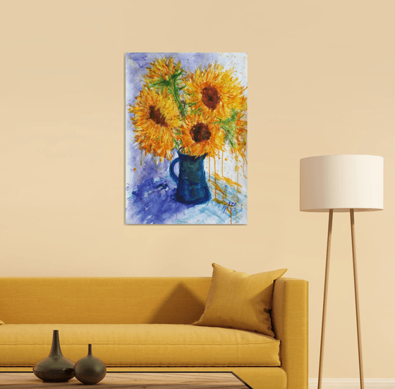 Sunflowers... /  ORIGINAL PAINTING