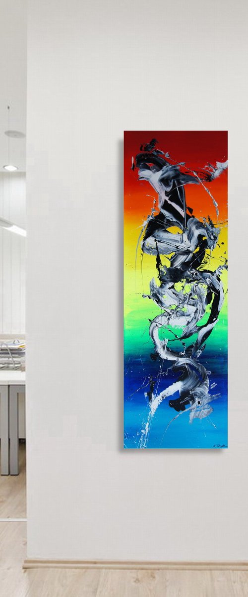 Spirits Rising IV (Spirits Of Skies 075070) (50 x 150 cm) XXL vertical (20 x 60 inches) by Ansgar Dressler