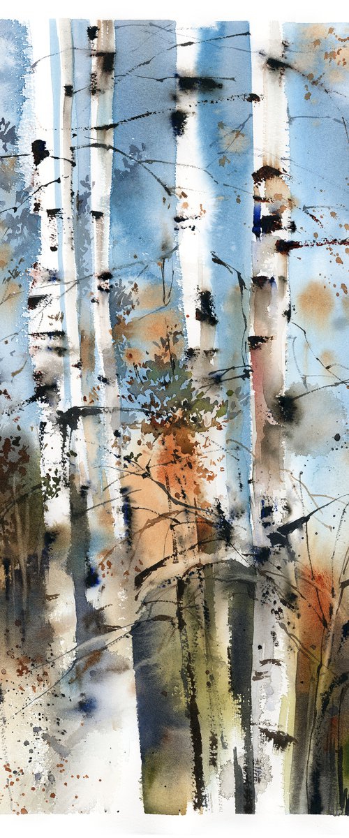 Birch Forest by Sophie Rodionov