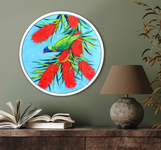 Rainbow Lorikeet in Blossoms