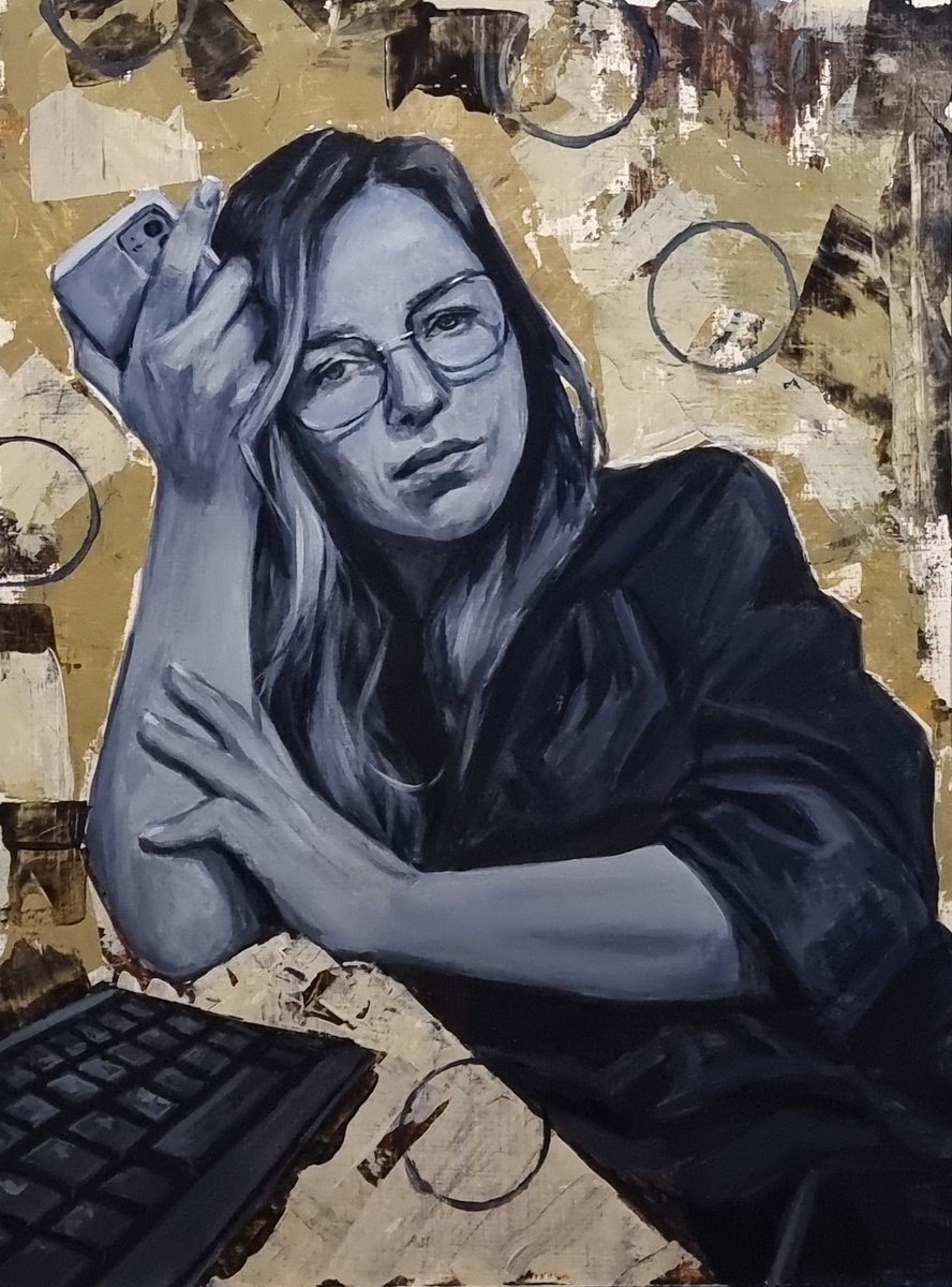 Self At The Office By Artmoods Tp, 12 X 16, Artwork For Sale On Artfinder