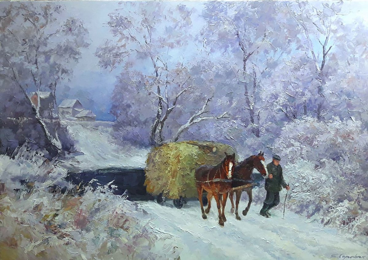 Oil painting Winter has come nSerb710 by Boris Serdyuk