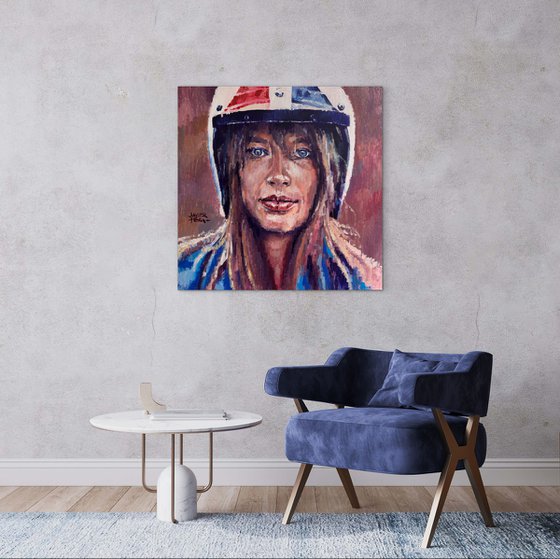 RACERS GAZE ACRYLIC ON CANVAS 80x80cm