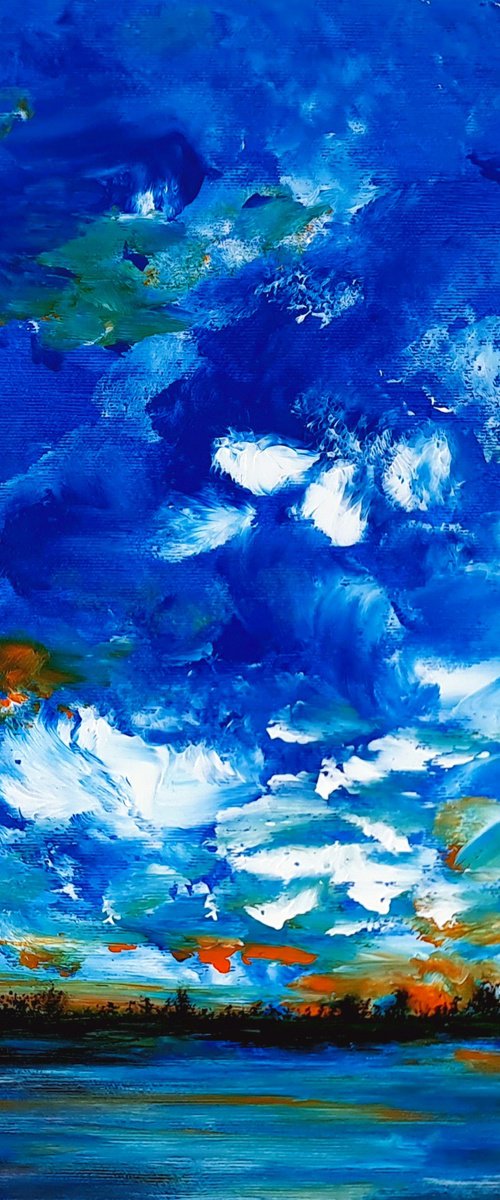 Landscape with a lake by Daniel Urbaník