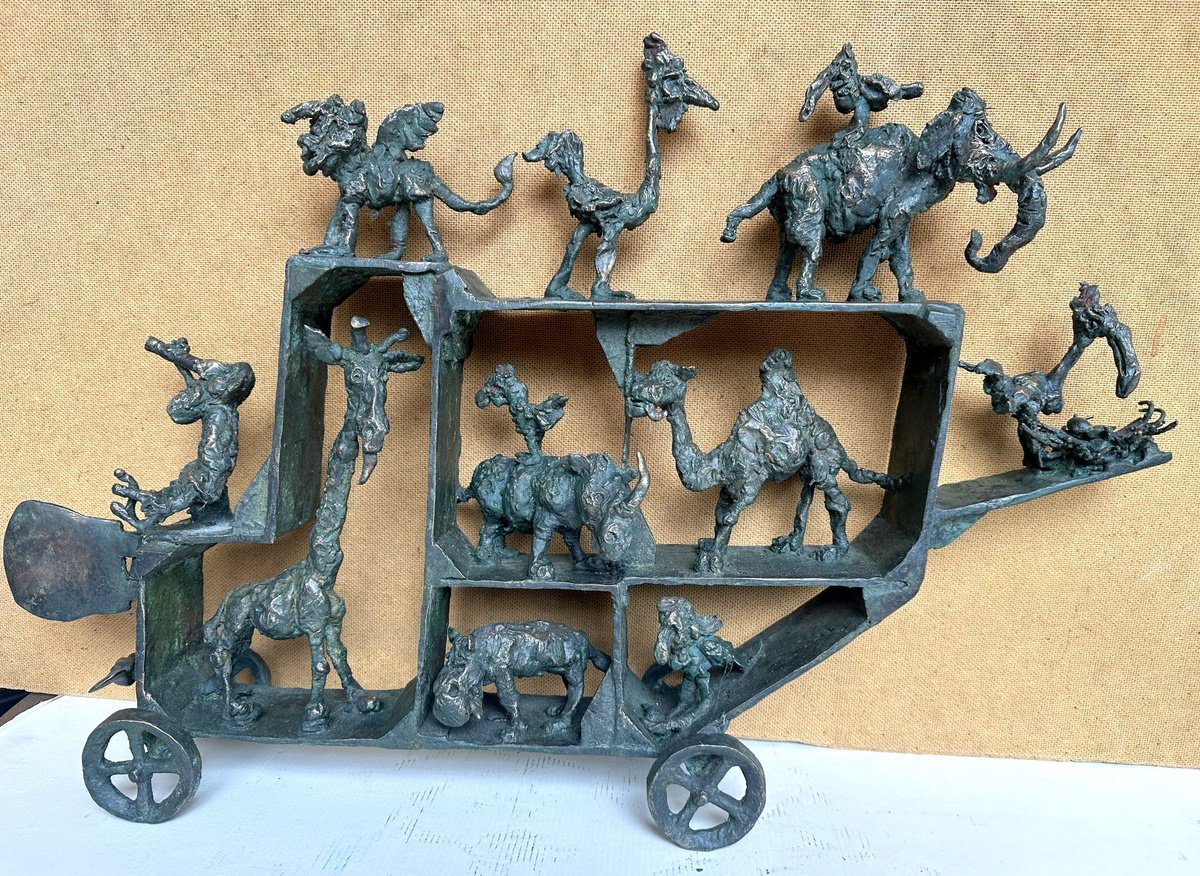 Surrealistic Bronze Sculpture , Noah