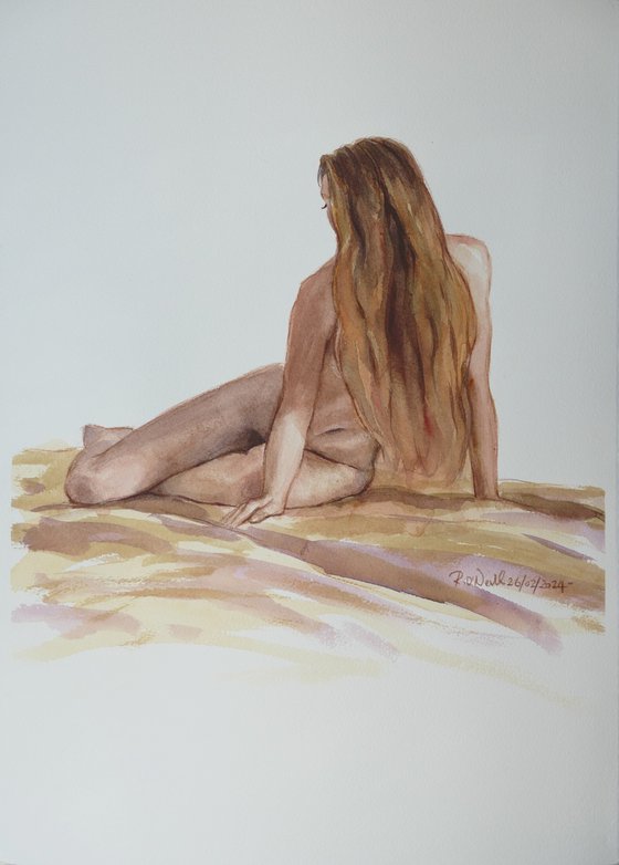 Seated female nude