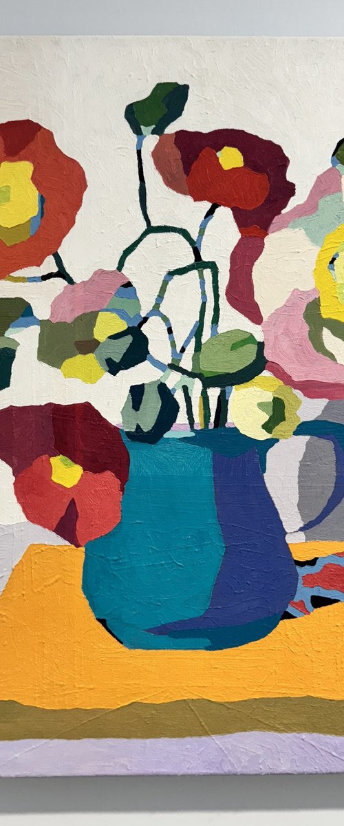 Poppies in pot by Aylee Kim