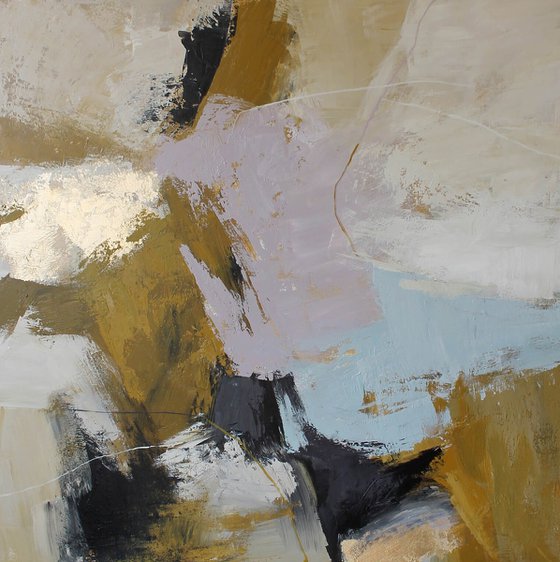 "Cape 2" Licak beige brown abstract art