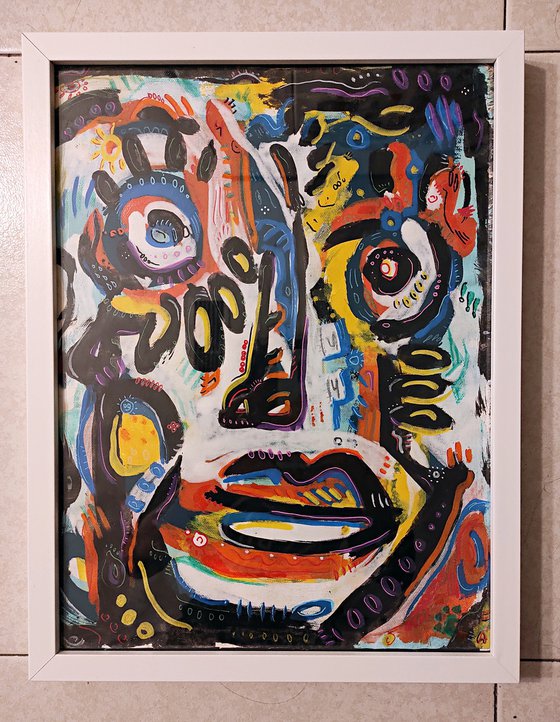 CRAZY FACE 30x40cm