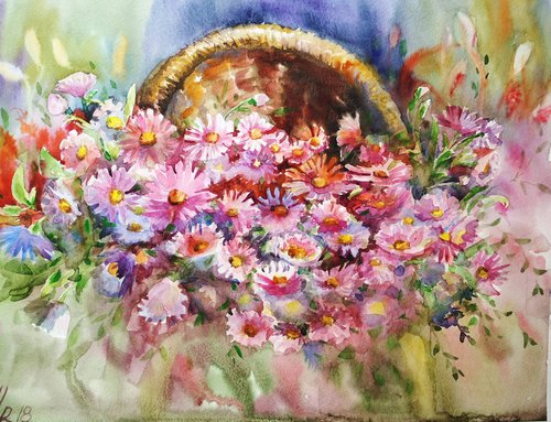 Pink flowers by Ann Krasikova