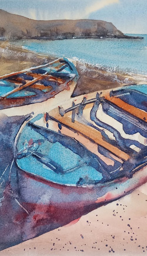 Boats in the sun / Barche al sole by Tollo Pozzi