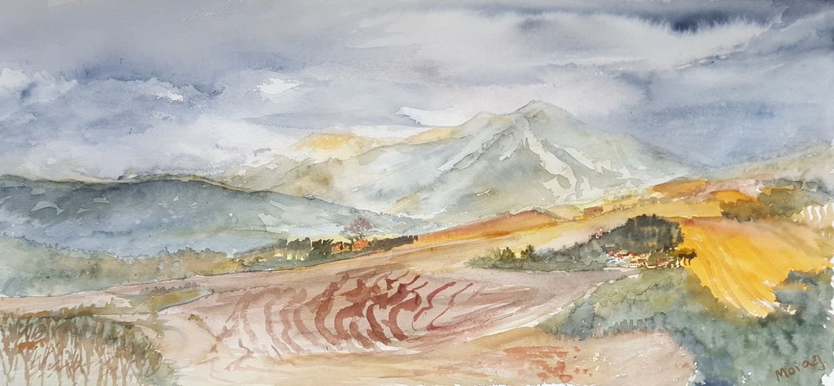 Impressionistic Watercolour , Italian Autumn By Morag Paul, 35 X 20, Artwork For Sale On Artfinder