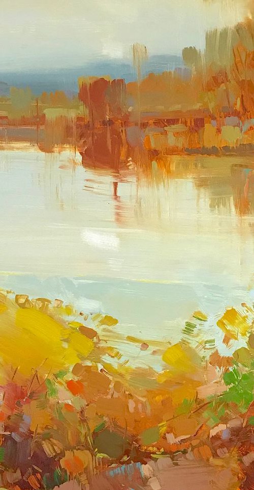 Fall, Original oil painting, One of a kind Signed by Vahe Yeremyan
