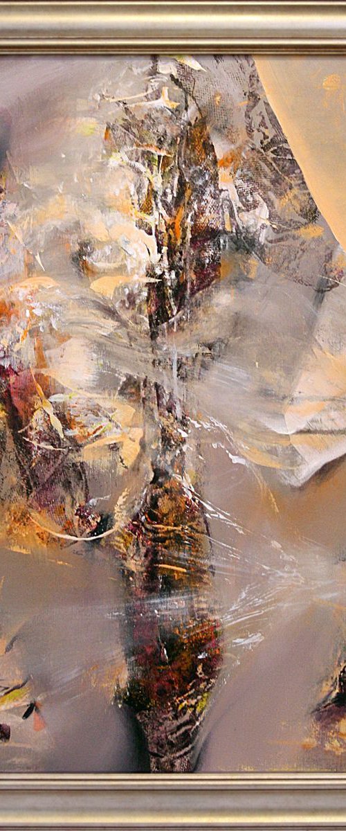 LARGE FRAMED STILL LIFE LIKE COSMIC ENERGY EXPLOSIONS ABOUT ETERNITY TIME AND PERENNITY BY MASTER OVIDIU KLOSKA by Kloska Ovidiu