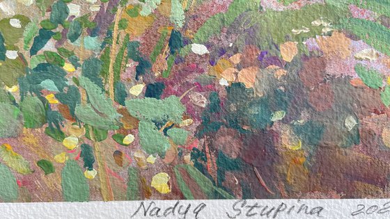 Irises in the garden