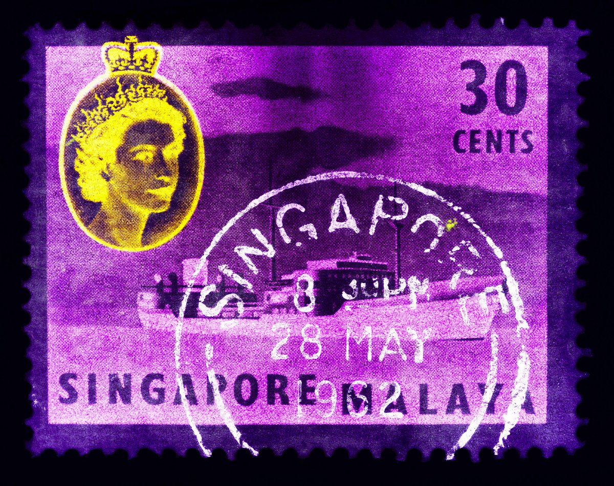 Singapore Vinyl Collection ’30 cents QEII Oil Tanker (Purple)’ by Richard Heeps