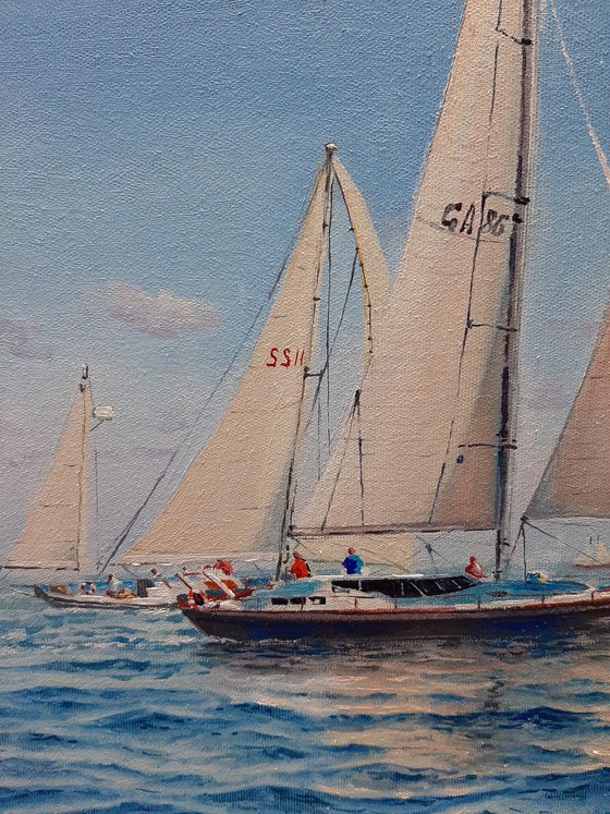 Seascape with Sailboats 32