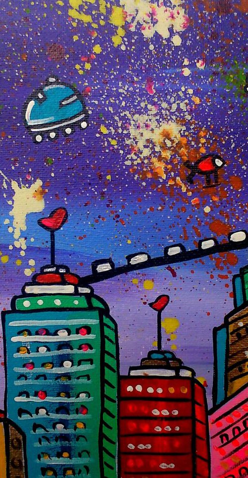 Space Scrapers City by Maria Luisa  Azzini