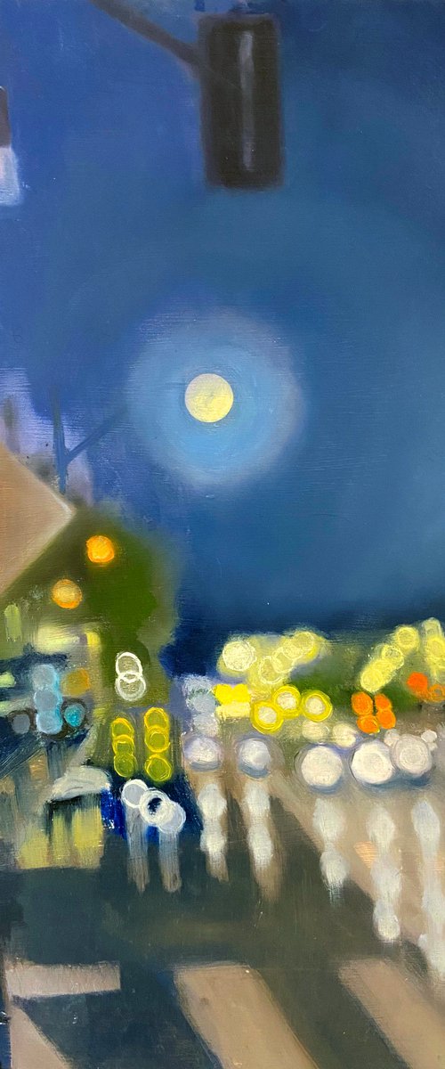 H Street at night by Dennis Crayon