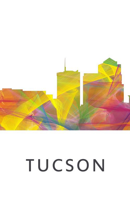 Tucson Arizona Skyline WB1 by Marlene Watson