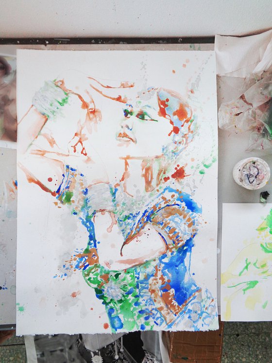 My hands dance for you a story. Look. Listen