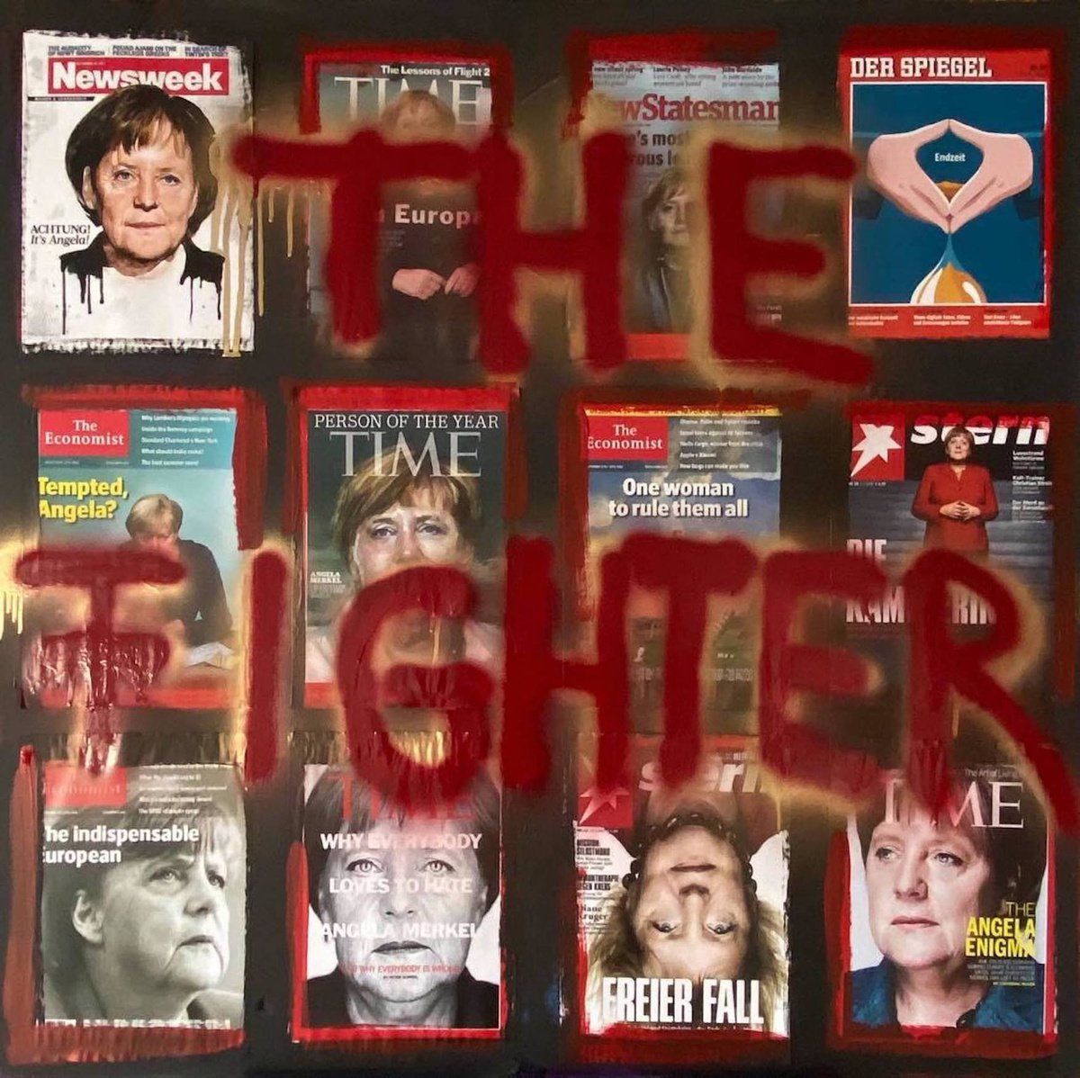 Angela Merkel - The Fighter by Jerome Cholet