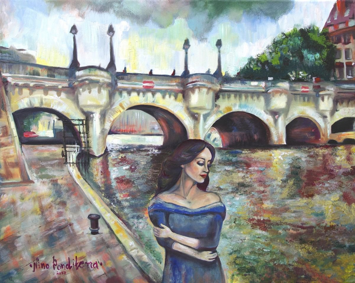 Under Paris Skies By Nino Ponditerra, 20 X 16, Artwork For Sale On Artfinder