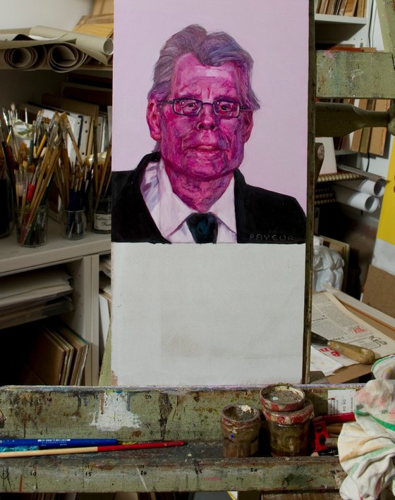 pop portrait of Stephen King