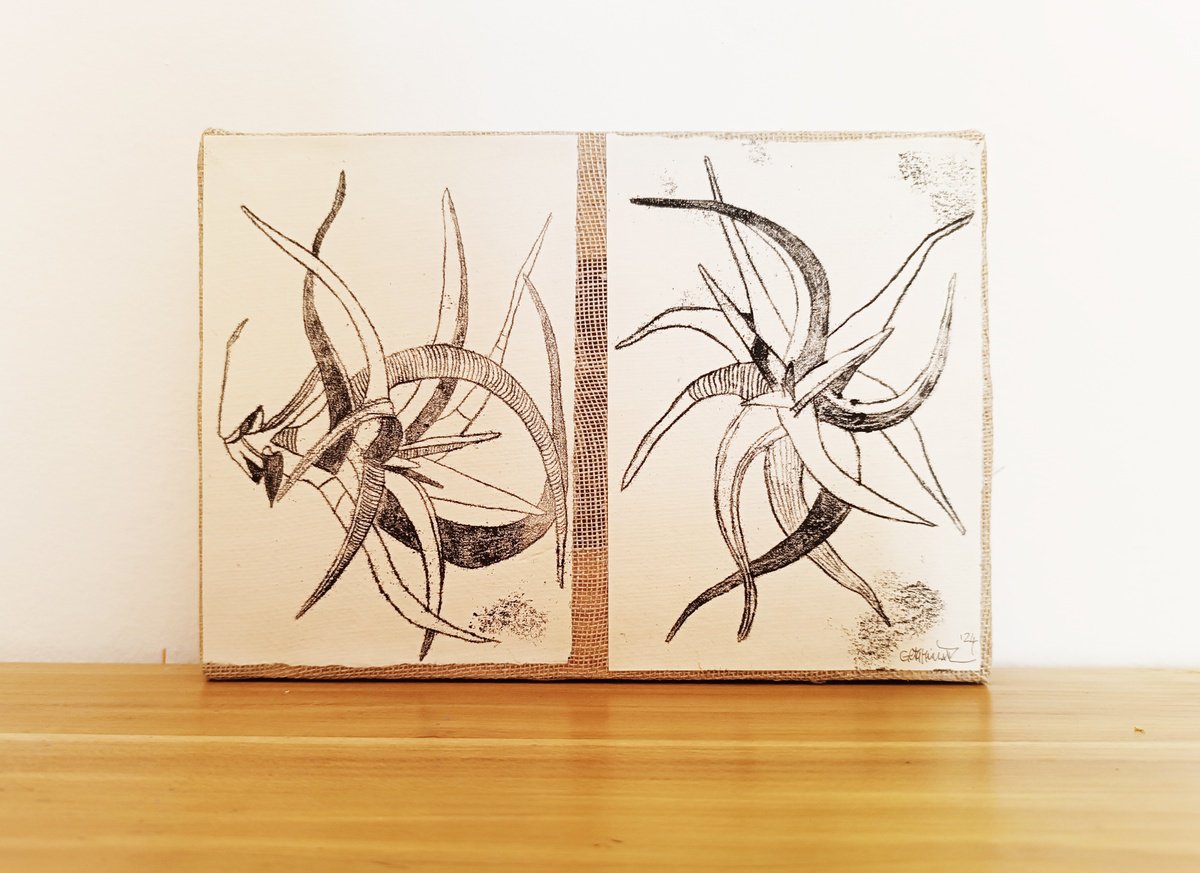 Organic Botanical Limited Edition Print By Isabellangela Germinario, 9 X 6, Pianta Aerea 2.0, Original Artwork