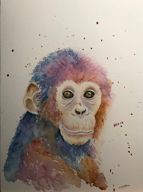 Baby Chimp by Sabrina’s Art