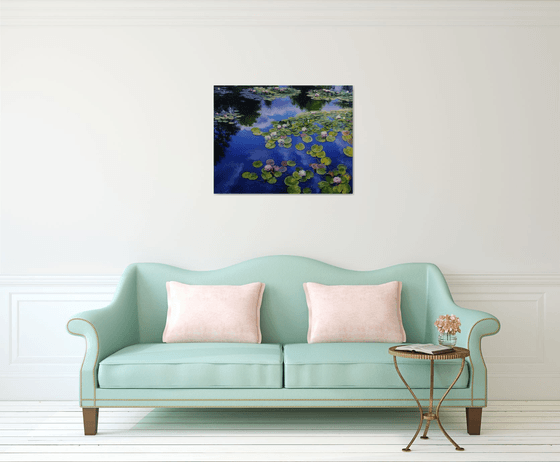 "Water lilies on the water"